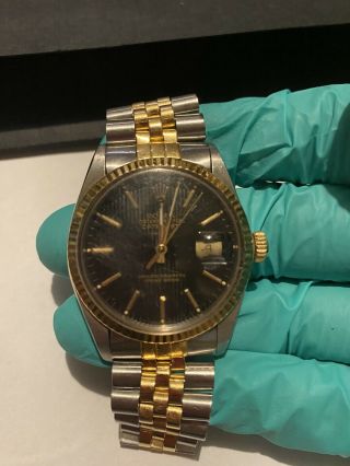 1984 - 1985 Men’s Rolex Oyster Perpetual Datejust 18k Yellow Gold