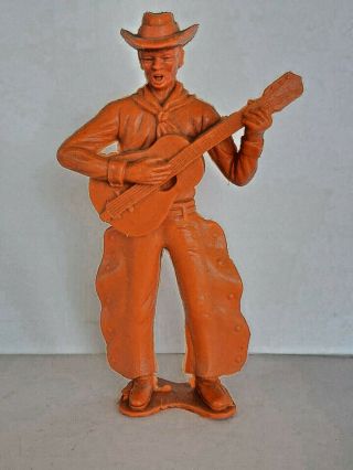 Vintage 5 " Plastic Singing Western Cowboy Playing Guitar 1960s Chaps