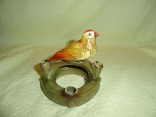 Vintage Pansy Ring Flower Vase Round Ring Bird Niagara Falls Souvenir