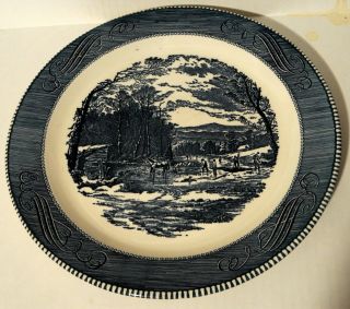 Royal Usa Currier & Ives Chop Plate Platter Charger