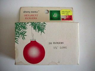 Vintage Shiny Brite Christmas Tree Ornament Hangers W/ Box