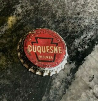 B) Vintage Duquesne Beer - Brewing Pa Tax Keystone Cork Bottle Cap Pittsburgh