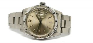 Rolex Oyster Perpetual Date Auto 34mm Steel Mens Oyster Bracelet Watch 1501