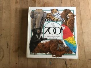 Vtg.  At The Zoo National Geographic Action Pop - Up Book 1992 Orangutan Elephant