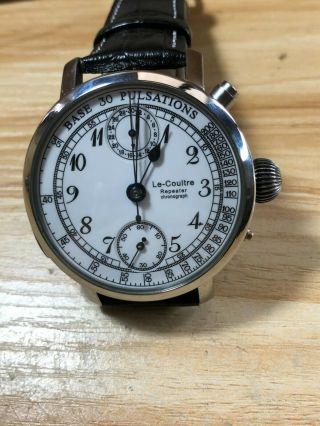 Minute Repeater Chronograph Movement Wristwatch Converted From Pocket Watch Rare