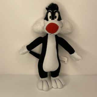 Vintage 1997 Warner Bros Looney Tunes Sylvester Cat Plush Toy 11 " Play.  By.  Play