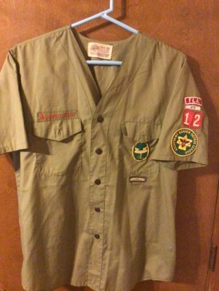 Vintage 1970s Boy Scouts of America Uniform Short Sleeve Shirt 2