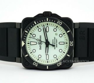 Bell & Ross Br03 - 92 Diver Full Lum Br0392 - D - C5 - Ce/srb Limited Mens Wristwatch