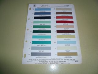 1958 Chrysler Ditzler Color Chip Paint Sample - Vintage