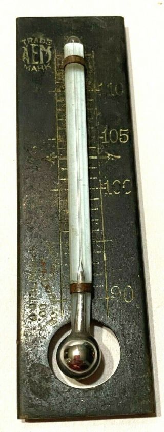 Vintage Antique Buckeye Incubator Thermometer Made In Usa Springfield Ohio Old