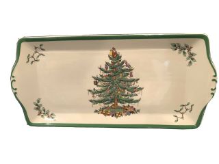 Spode Christmas Tree Serving Tray Platter S3324 F England Vintage 13”