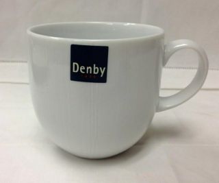 Denby " White Silk By Denby " Beaker / Mug 3 3/8 " Porcelain Made In England