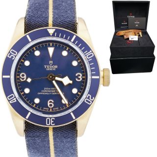 2021 Tudor Black Bay Heritage Bucherer Blue Bronze 43mm Watch 79250 B