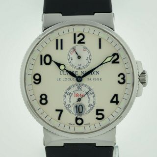 Ulysse Nardin Maxi Marine Chronometer,  Ref 263 - 66 - 3,  Men’s,  Steel,  Creme White