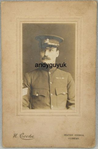 Cabinet Card Boer War Soldier West Riding Yorkshire Guiseley Antique Photo