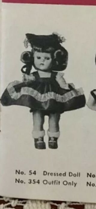 54 354 Ginny 1954 My Candy Dandy Series Vogue Doll Green Taffeta Dress 2