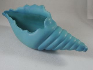Van Briggle Seashell Shell Planter Vase Bowl Ming Blue Turquoise Colo Sps 12”