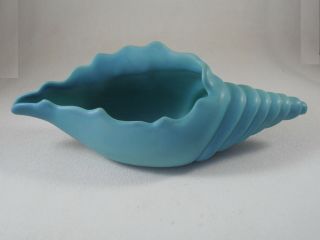 Van Briggle Seashell Shell Planter Vase Bowl Ming Blue Turquoise Colo Sps 12” 2