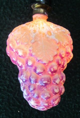 Vintage C6 Painted Milk Glass Figural Christmas Light Bulb Large Grapes