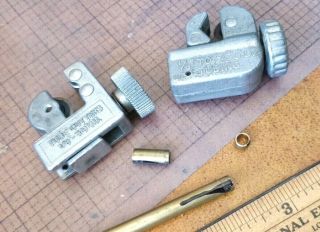 2 Vintage - - Miniature Tubing Cutter 1/8 " To 5/8 " - - Made In Usa - - Well