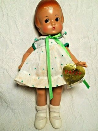 Vintage Effanbee Patsy Doll - 12 ",  Dress,  Shoes,  Socks,  Panties,  Wrist Tag