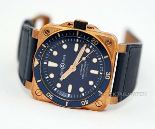 Bell & Ross BR03 - 92 Diver Blue Bronze Wristwatch BR0392 - D - LU - BR/SCA Limited 2