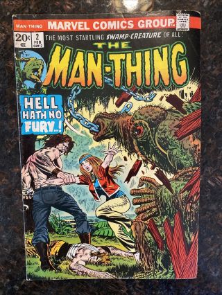 The Man - Thing 2 February 1974 Marvel Vintage Horror Not Graded
