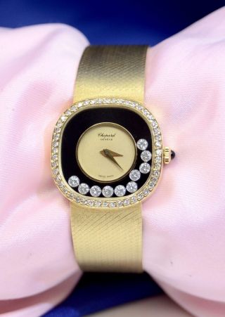 Chopard 18k Yellow Gold Watch W/diamonds