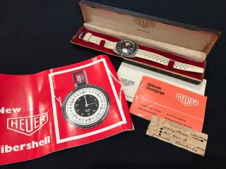 1972 Heuer Autavia 1163 V Chronograph With Box,  Papers,  Receipt
