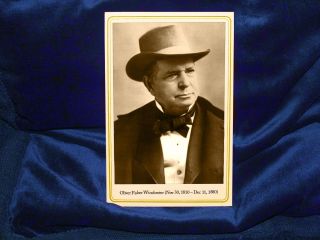 Oliver Winchester Firearm Inventor Cabinet Card Photo Nra A,  Reprint Vintage Cdv