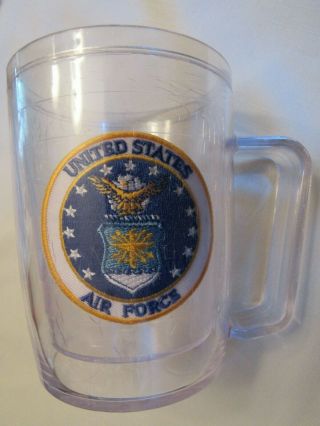 Vintage Acrylic/plastic United States Air Force Clear Mug