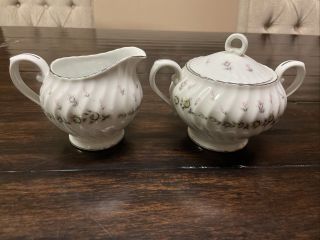 Style House Picardy China Cream And Sugar