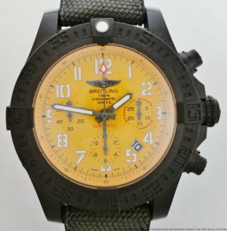 Scarce Breitling Avenger Blacked Out Xb0180 Chronograph Mens Wrist Watch