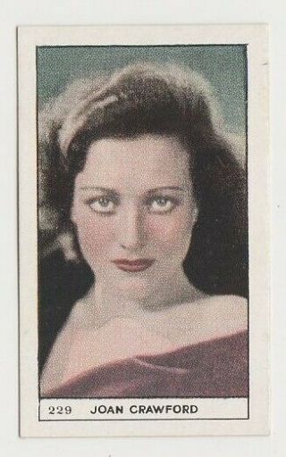 Joan Crawford Film Star Vintage 1932 Bat Cinema Stars Tobacco Card 229