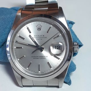 Rolex Date 34 Mm Steel Automatic Silver Dial Oyster Watch 15200 L Series 1989