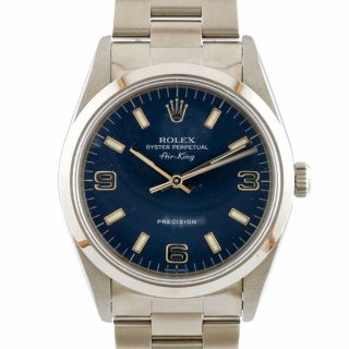 Rolex Watches 14000 Silver Blue No.  A 1998 - 1999 Oyster Perpetual Air King