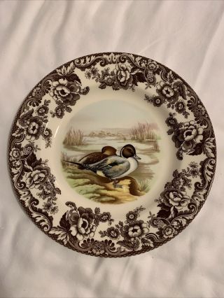 Spode Woodland Pintail Game Bird,  England: Dinner Plate 10.  5 In Diameter 2