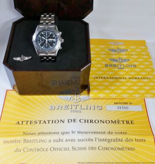 Breitling Chronomat Blackbird A13350 Chronograph Automatic Watch Box Papers