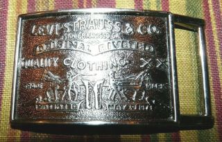 Levi Strauss & Co.  Advertising Riveted Belt Buckle Metal