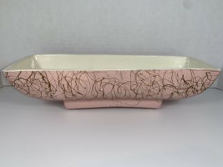 Maddux California Pink With Gold Table Console Bowl 1950’s