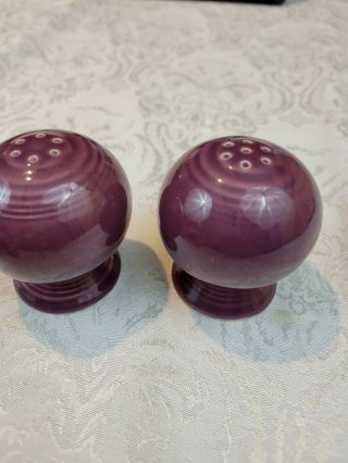 Fiestaware Retired Heather Ball Salt And Pepper Shakers Purple Ball Shakers