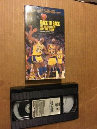 Vintage Nba Vhs - " Back To Back: Las Angeles Lakers 1987/1988 " (1988)