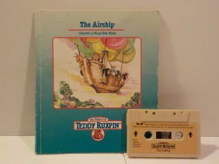 N Vintage 1985 Teddy Ruxpin Tape & Book The Airship Discover A Whole World