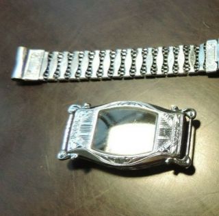 Vintage Liberty Ladies Wristwatch Band And Case Rolled (white) Gold Plate
