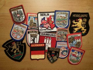 Vintage Germany Souvenir Patches - Travel/destinations/cities/tourist - Your Choice