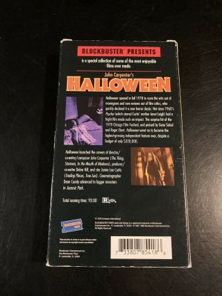 Halloween VHS Horror Blockbuster Presents Vintage Cult Rare Slasher Gore 3