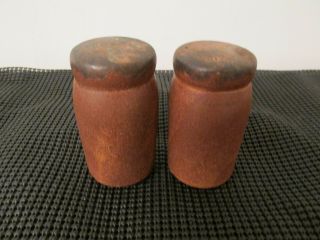 Mid - Century Nelson Mccoy Pottery Mesa Canyon Salt & Pepper Shakers Set
