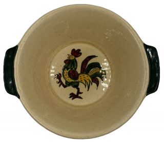 Metlox Poppytrail Vernon California Provincial Rooster 9” Handled Vegetable Bowl