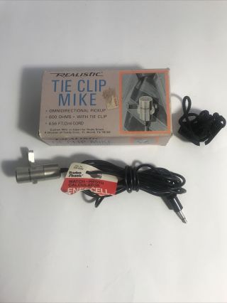 Realistic Tie Clip Mike Cat.  No.  33 - 1058 Vintage