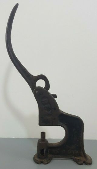 Antique Vintage Rex No 27 Cast Iron Punch Press Rivet Tool,  Leather Grommets Etc